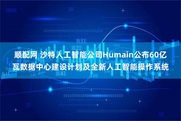 顺配网 沙特人工智能公司Humain公布60亿瓦数据中心建设计划及全新人工智能操作系统
