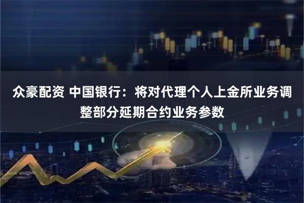 众豪配资 中国银行：将对代理个人上金所业务调整部分延期合约业务参数